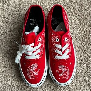 ALF Red Tattoo Graphic Art Canvas Sneakers